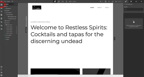 Webflow site designer