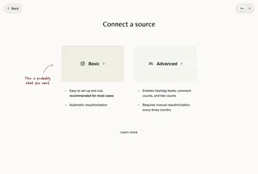 Choose a source type