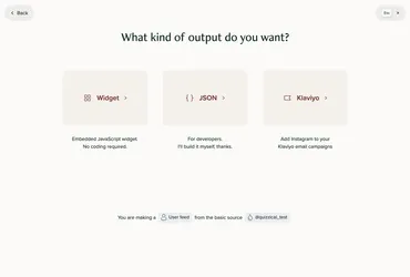 4. Select feed output