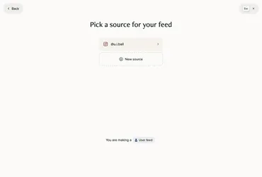 3. Select feed source