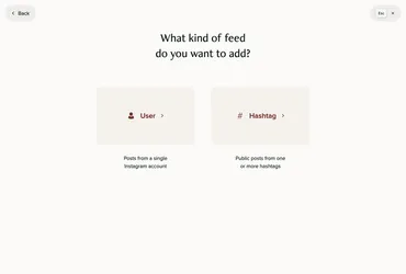 2. Select feed type