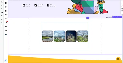 The Wix site editor, showing a gallery of Instagram Posts